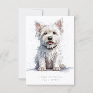 Carte d'anniversaire Westie Cheeky Cute Personnali