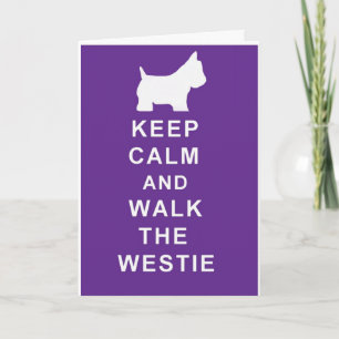 Carte d'anniversaire Westie Garder le style de cal