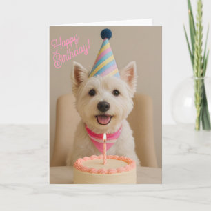 Carte d'anniversaire Westie Joyeux Anniversaire