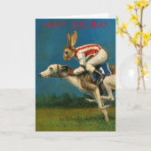 Carte d'anniversaire Whippet Racer (Fleur jaune)