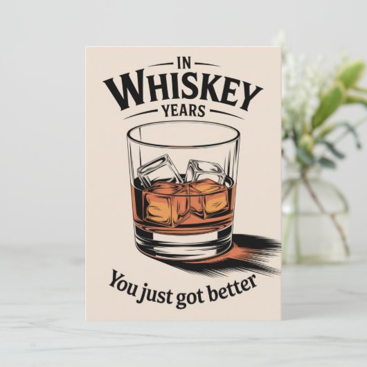 Carte d'anniversaire Whiskey pour lui Papa  (Debout devant)