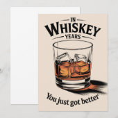 Carte d'anniversaire Whiskey pour lui Papa  (Devant / Derrière)