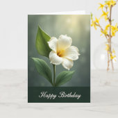 Carte d'anniversaire White Blossom (Fleur jaune)