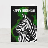 Carte d'anniversaire Wild African Zebra (Devant)