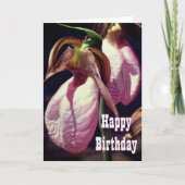 Carte d'anniversaire Wild Lady Slipper Orchid (Devant)
