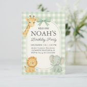 Carte d'anniversaire Wild One Safari (Debout devant)