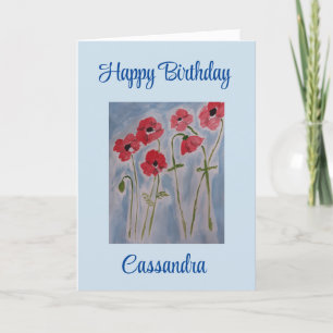 Carte d'anniversaire Wild Red Poppies