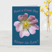 Carte d'anniversaire Wild Rose pour belle-soeur (Fleur jaune)