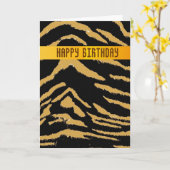 Carte d'anniversaire Wild Tiger (Fleur jaune)