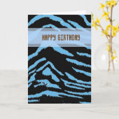 Carte d'anniversaire Wild Tiger (Fleur jaune)