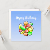 Carte d'anniversaire Winegum (Devant/Arrière en situation)