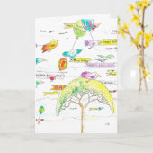 Carte d'anniversaire "Wing" (Fleur jaune)