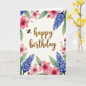Carte d'anniversaire Winged Delight (Fleur jaune)