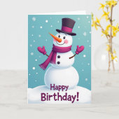 Carte d'anniversaire Winter Whimsy (Fleur jaune)