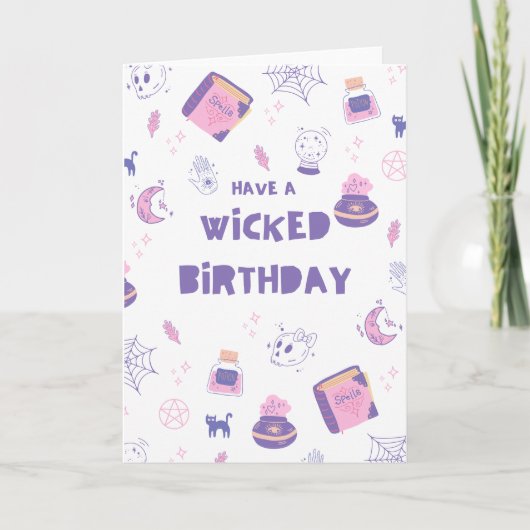 Carte d'anniversaire Witchy (Devant)