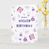 Carte d'anniversaire Witchy (Fleur jaune)