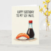 Carte d'anniversaire Witty Soy Mate (Fleur jaune)
