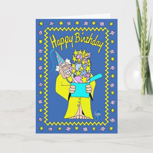 Carte d'anniversaire WIZARD (Devant)