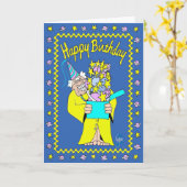 Carte d'anniversaire WIZARD (Fleur jaune)