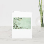 Carte d'anniversaire Woodland Greenery Gold Deer (Dos)