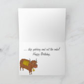 Carte d'anniversaire Yak (Intérieur)