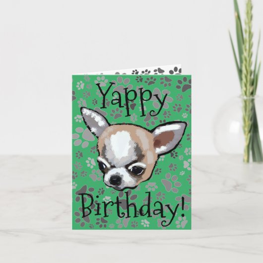Carte d'anniversaire Yappy Chihuahua (Devant)