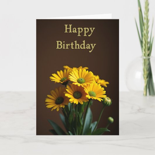 Carte d'anniversaire Yellow Blossom (Devant)