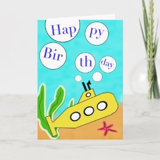 Carte d'anniversaire Yellow Submarine