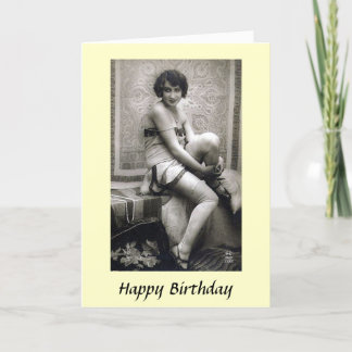Carte d'anniversaire - Young Lady, années 1920