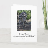 carte d'anniversaire zebra (Dos)