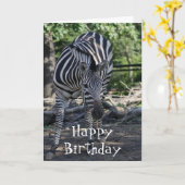 carte d'anniversaire zebra (Fleur jaune)