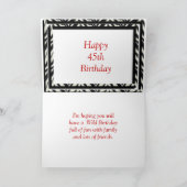 carte d'anniversaire zebra imprimer - personnalise (Intérieur)