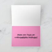 Carte d'anniversaire Zebra & Pink Happy ! (Intérieur)