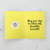 Carte d'anniversaire Zen doodle bourdon (Intérieur)