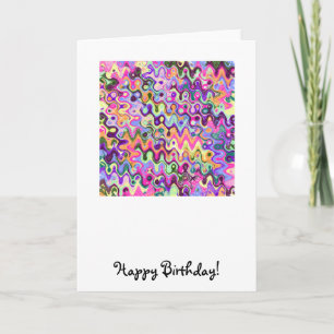 Carte d'anniversaire Zig-Zag Wave Squiggles