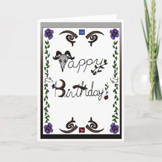 Carte d'anniversaire Zodiac Capricorne