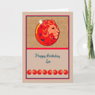 Carte d'anniversaire Zodiac pour Leo