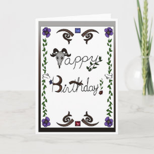 Carte d'anniversaire zodiaque Capricorne