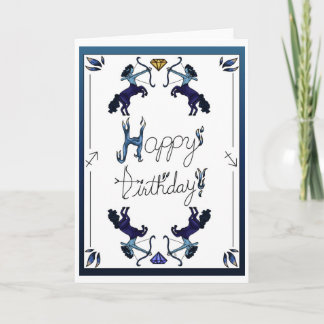 Carte d'anniversaire Zodiaque Sagittaire