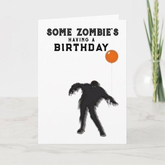 Carte d'anniversaire Zombie (Devant)