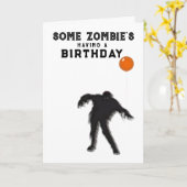 Carte d'anniversaire Zombie (Fleur jaune)