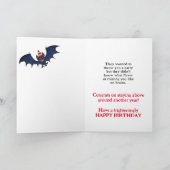 Carte d'anniversaire ZOMBIE Déplaisante (Intérieur)