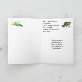 Carte d'annonce à thème pêche Carte d'anniversaire (Intérieur)