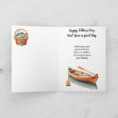 Carte d'annonce avec thème de pêche pour la fête d (Intérieur)