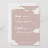 Carte d'annonce bébé rustique rose avec couche et  (Devant)