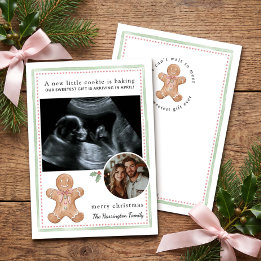 Carte d'annonce de bébé pour les fêtes de Noël au 