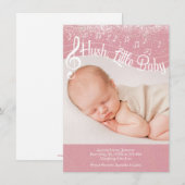Carte d'annonce de bébé tout doux (Devant / Derrière)