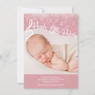 Carte d'annonce de bébé tout doux