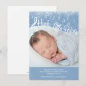 Carte d'annonce de bébé tout doux (Devant / Derrière)