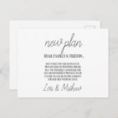 Carte d'annonce de changement de date de nouveau p (Devant / Derrière)